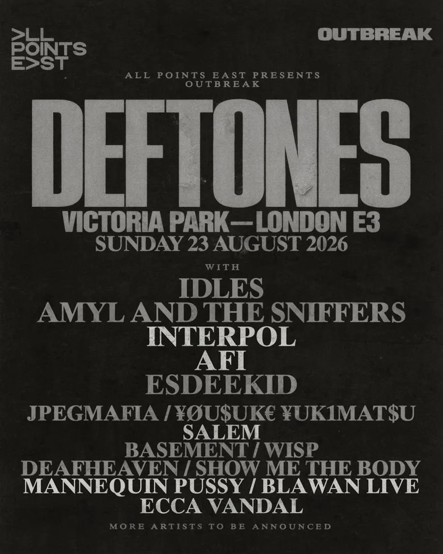 Deftones — All Points East 2026